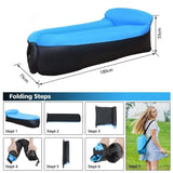 Hamac gonflable bleu sofa plein air