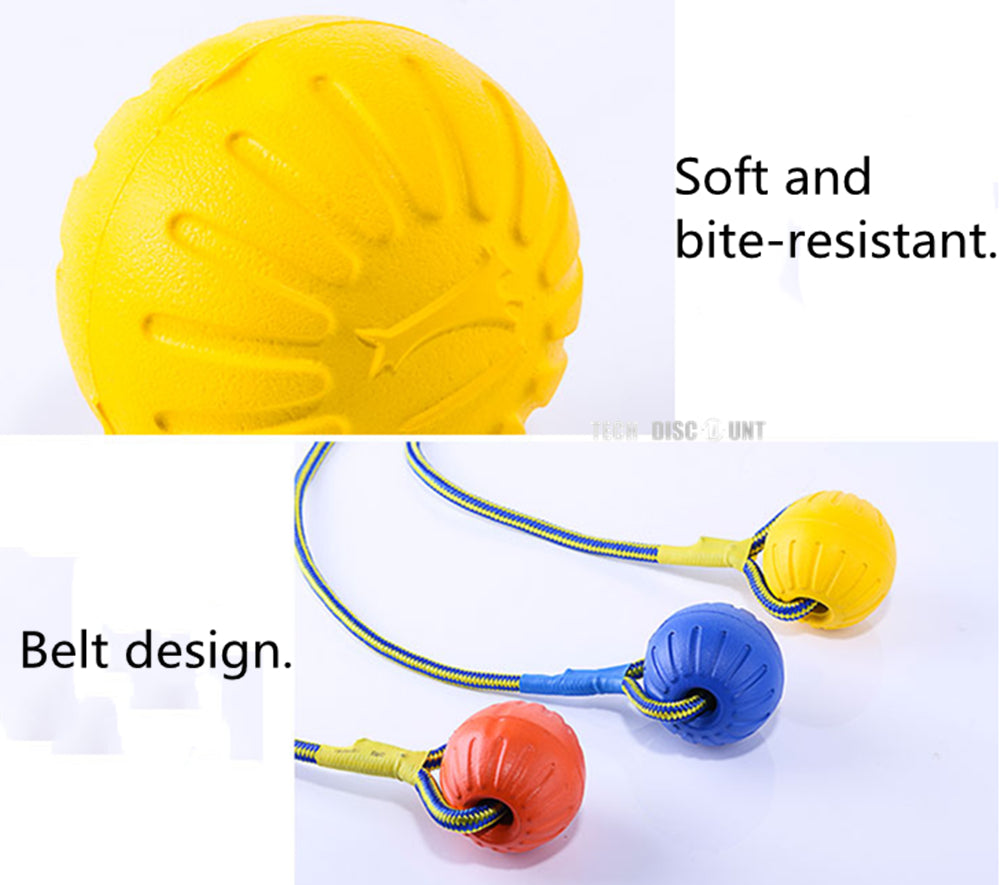TD® Jouet balle interactive pour animaux de compagnie chien chat couleur anneau attraper jeux s'amuser lancer dentition frisbee soup