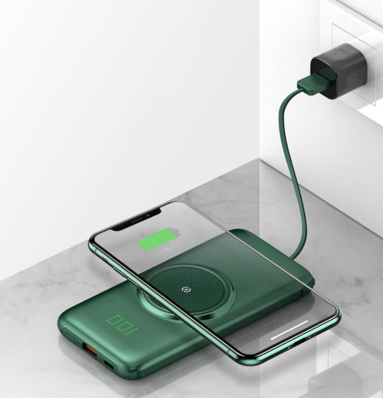 INN® Banque d'alimentation autonome Affichage numérique ultra-mince Banque d'alimentation sans fil de grande capacité 10000mAh