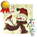 Artisanat de Noël Décorations carrées en bois Décorations de bonhomme de neige de Noël Décorations d'artisanat en bois fête m