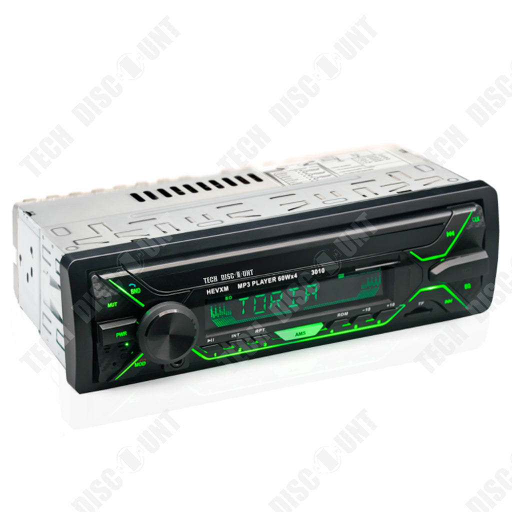 TD® Autoradio Bluetooth FM Radio Stéréo 60W x 4, Lecteur MP3 Poste Main Libre Voiture, Support USB/SD/TF/AUX + Télécommande
