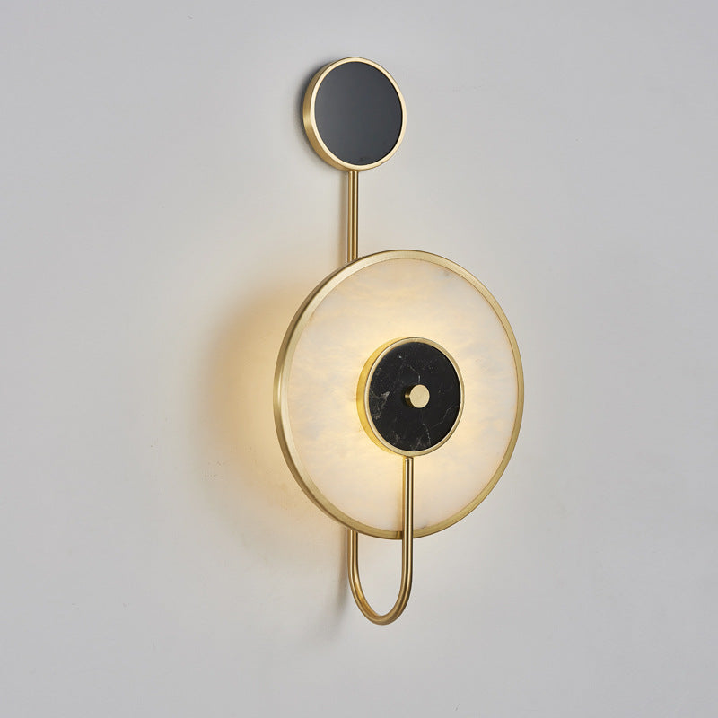 Applique Forme ronde marbre Postmoderne Simplicité moderne Personnalité créative Designer Tête de lit de chambre étude