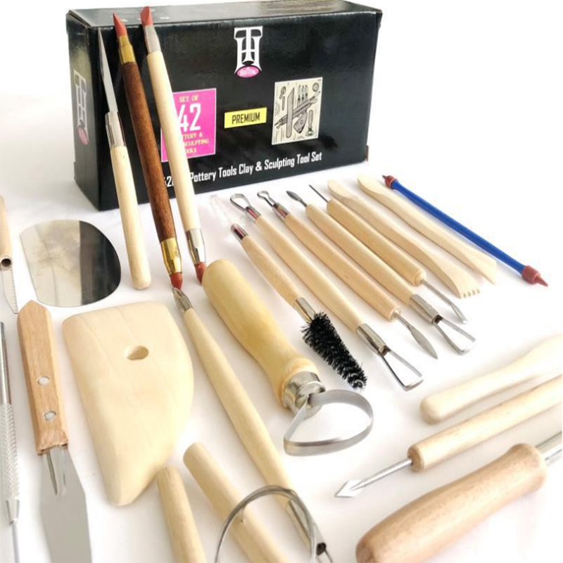 Outils de peinture Outils de sculpture en argile de poterie Ensemble de sculpture en argile de bricolage Ensemble d'outils en
