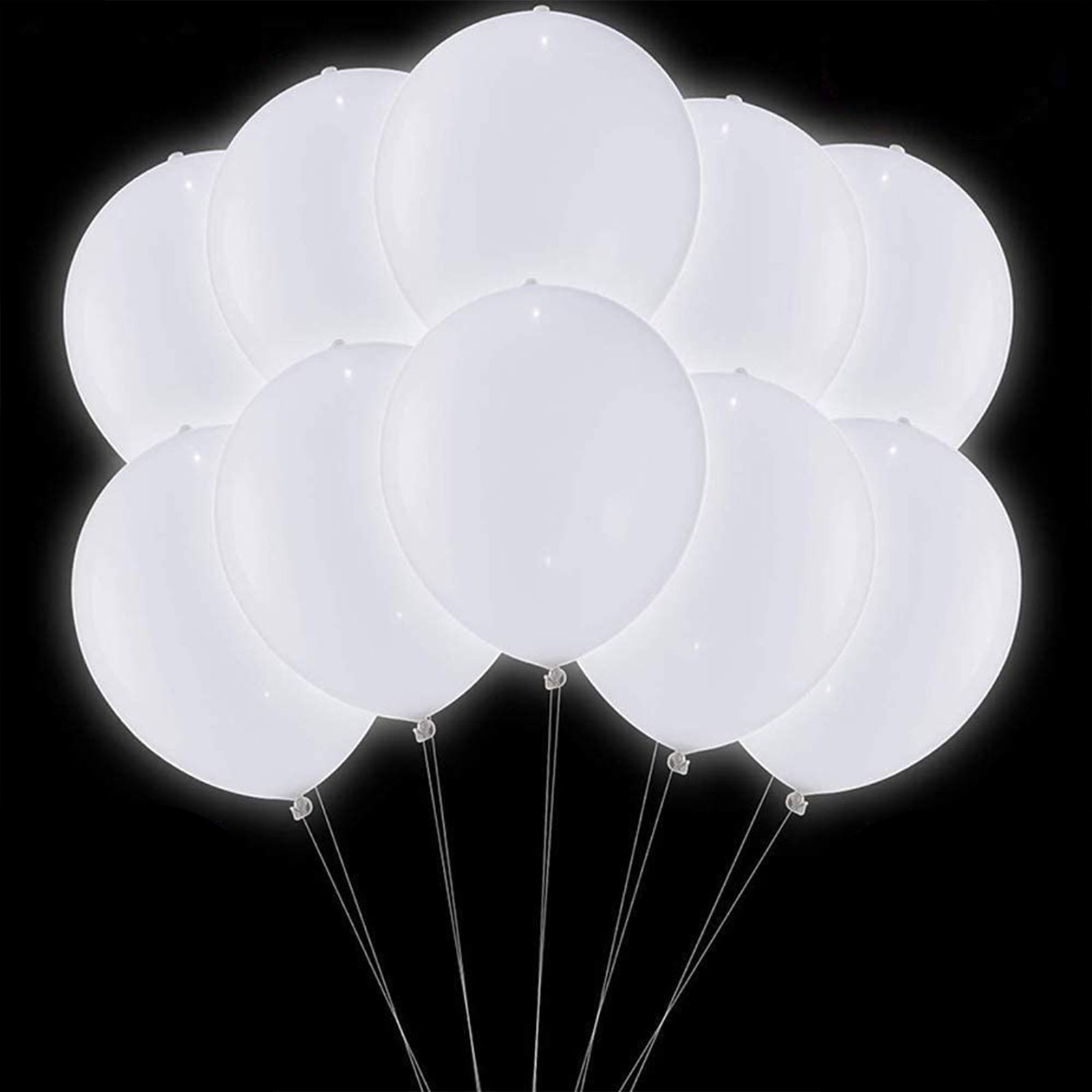 50 Ballons LED décoratifs multicolores