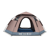 TD® Filet de camping en plein air rouge à ouverture rapide automatique anti-tempête épaississant équipement de camping tente hexagon