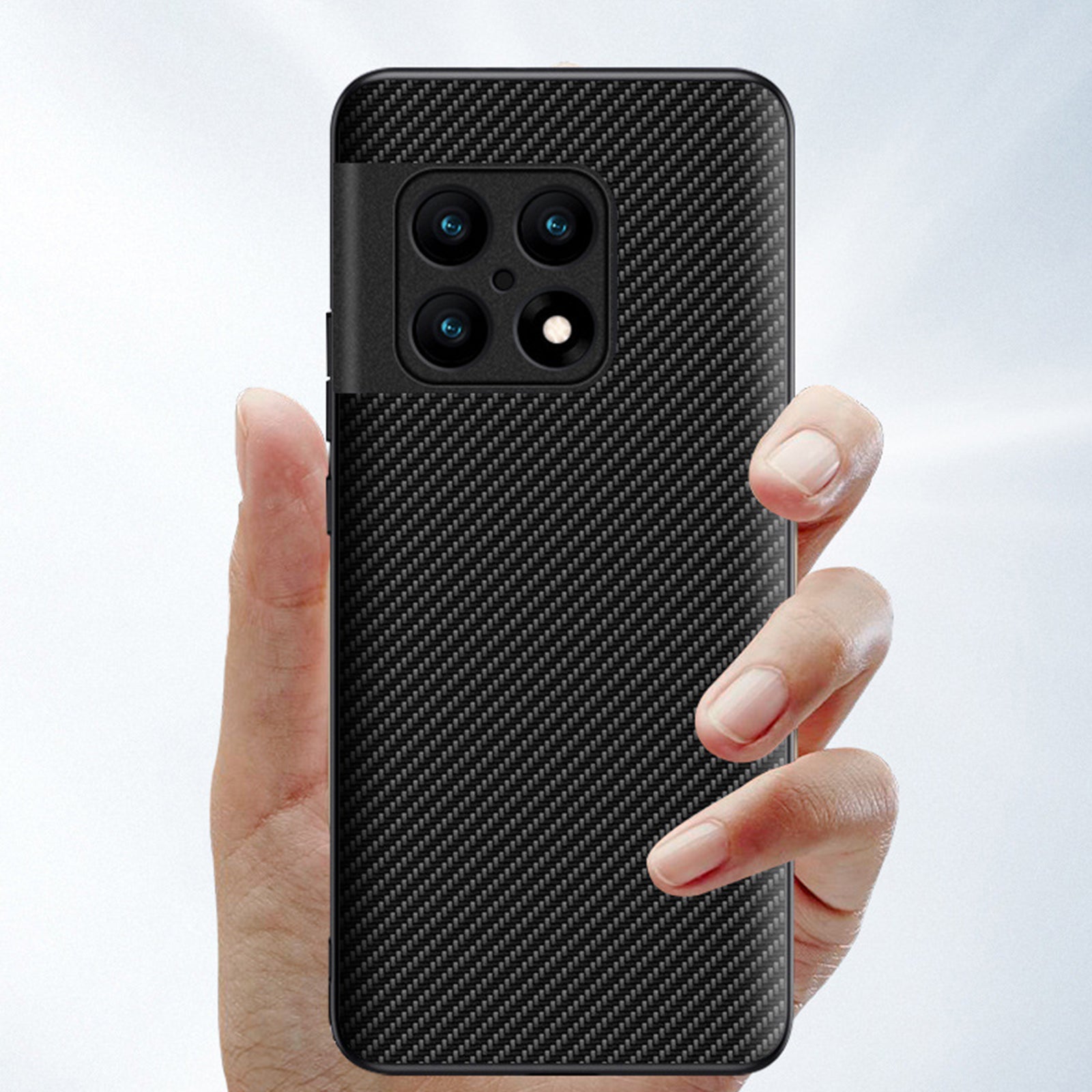 TD® Convient pour OnePlus10 Pro coque de téléphone portable coque en fibre de carbone ultra-mince coque de téléphone portable anti-c