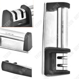 TD® aiguiseur couteaux et ciseaux professionnel boucher cuisine manuel avec poignée affûtage lame portable universel découpage rapid