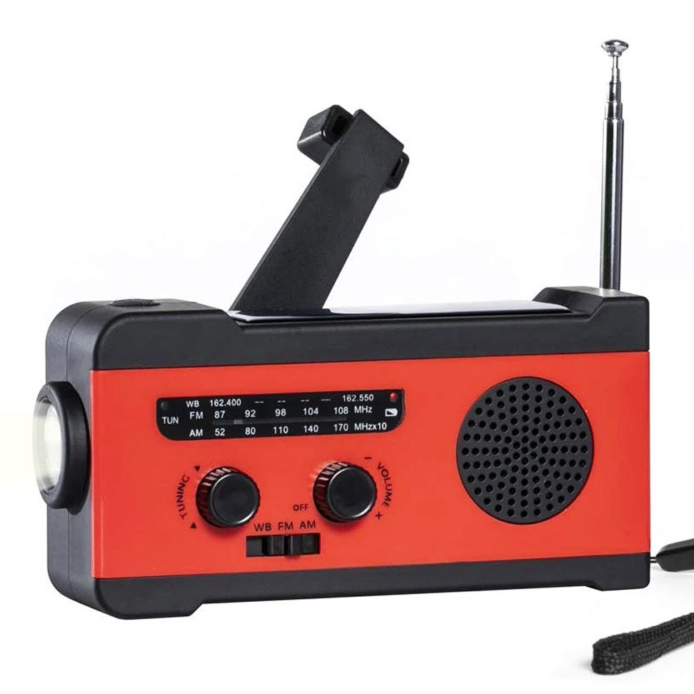 TD® Prévention des catastrophes par radio d'urgence Lampe de poche SOS à manivelle pour la production d'énergie solaire