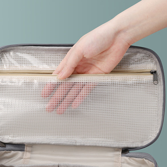 Sac de rangement, soutien-gorge, sous-vêtements, articles de toilette, multifonction, double couche, imperméable, grande capa