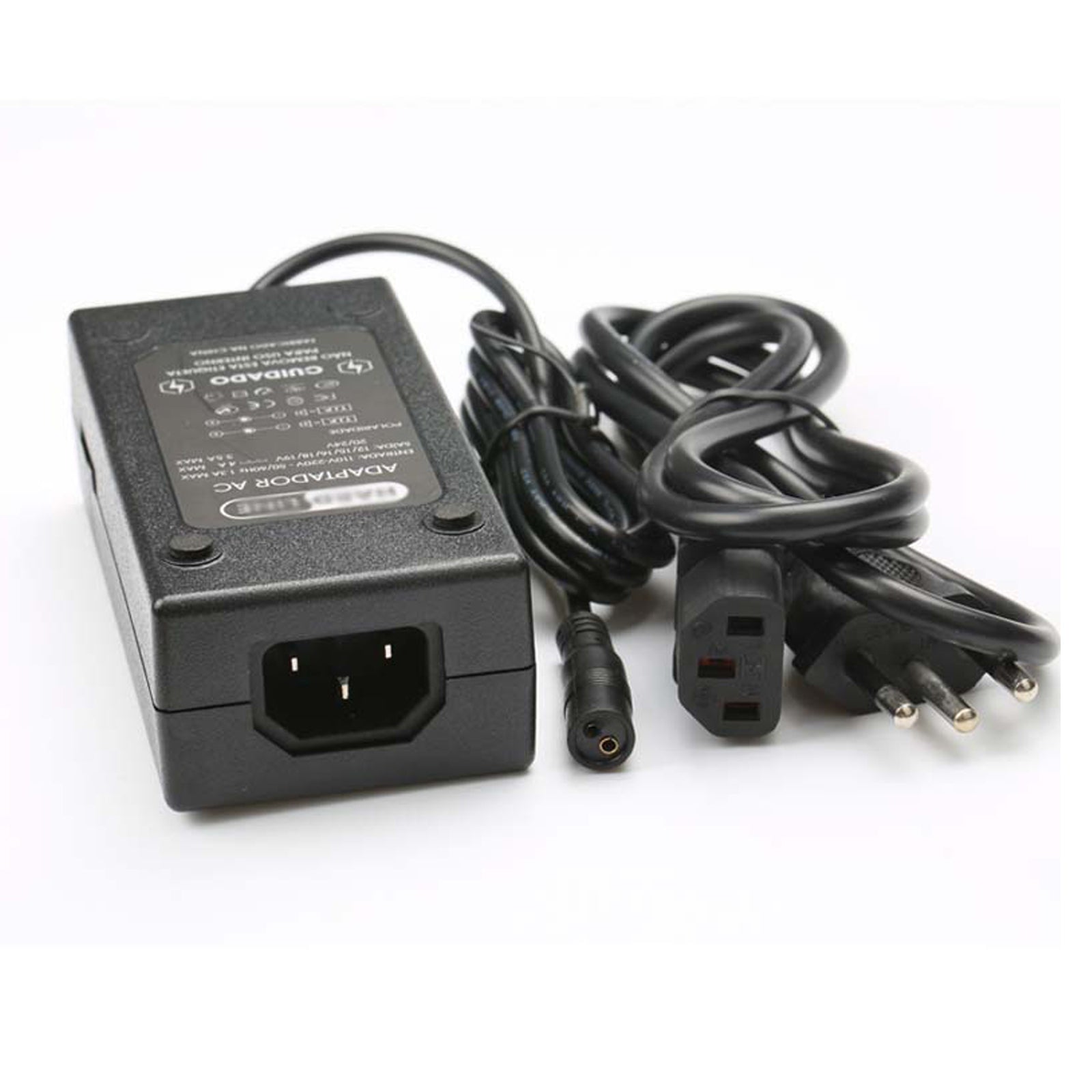 TD® Adaptateur d'alimentation au pied multifonction 12 ~ 24V 90W avec tête cc remplaçable prise entièrement en cuivre nickelé