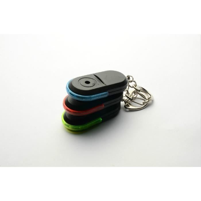 TD® Porte-clés LED sans fil contrôle de sifflet anti-perte alarme finder Dulcet Localisateur de clés avec signal et flash lumineux