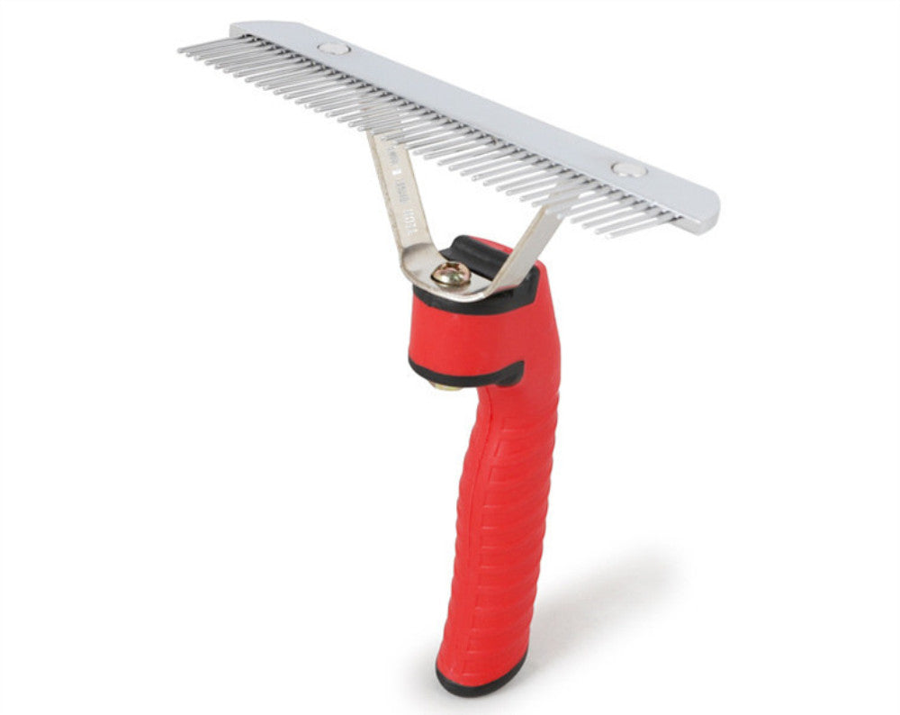 Peigne de toilettage rouge pour chien