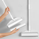 Rouleau de ménage brosse rouleau long manche aspiration poussière collante nettoyant pour cheveux dispositif pour cheveux col