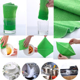 TD® Chiffon cuisine double-couche en fibres de bambou antiadhésif pour le nettoyage couleur vert absorption propreté vaisselles torc