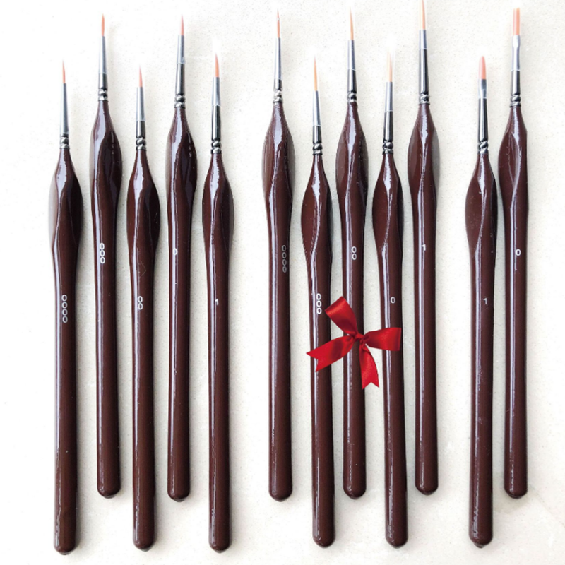 Ensemble de peinture pinceau dessin stylo tige triangulaire détail brosse brosse crochet ligne stylo peinture doré Nylon chev
