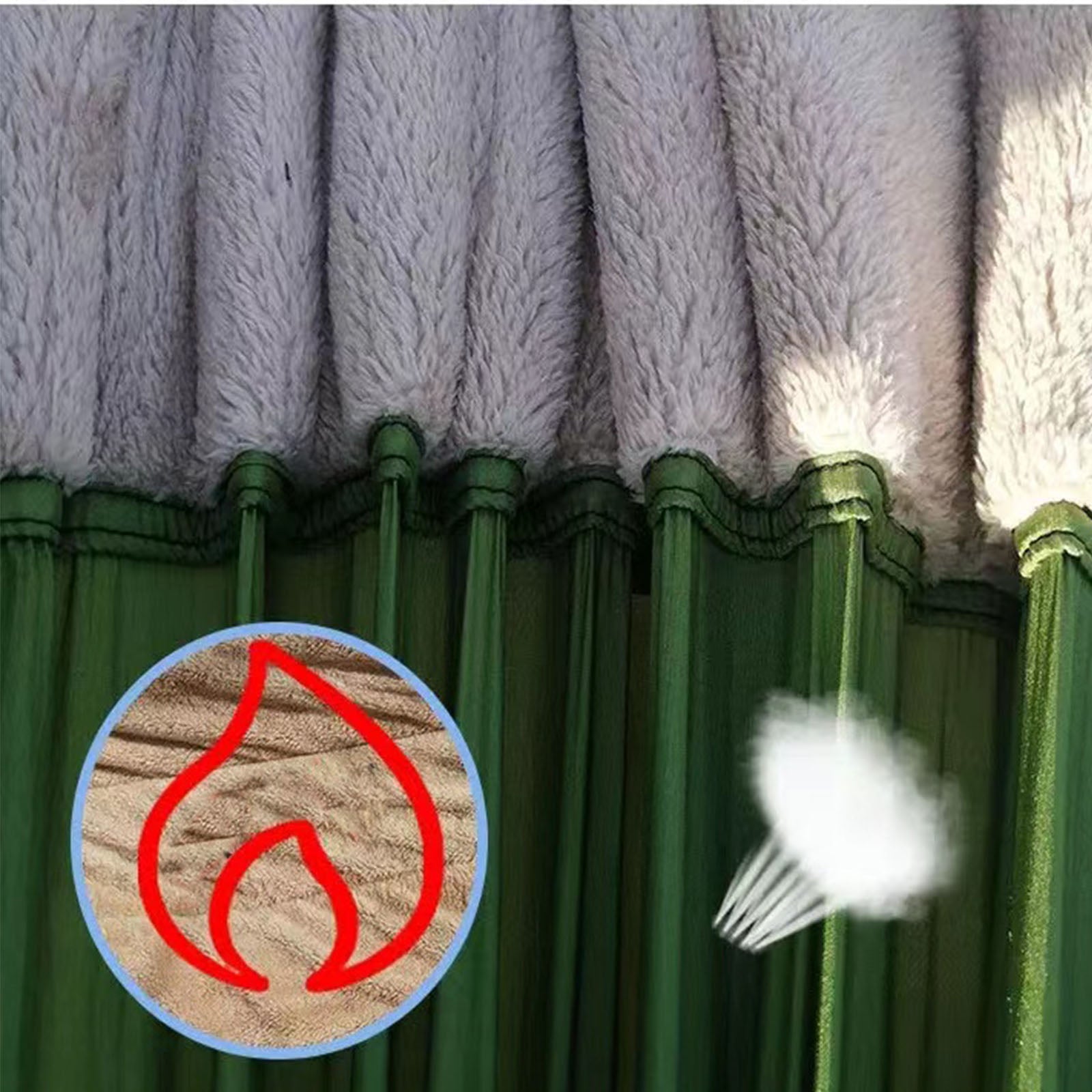 TD® Hamac en coton épaissi camping en plein air sac de couchage hiver isolation thermique couverture coupe-vent chaud hamac couvertu