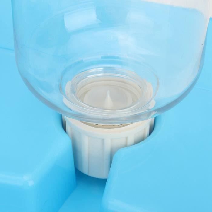 Automatique Gamelle Mangeoire Bouteille Distributeur Eau Croquette Pr Chien Chat Bleu Clair