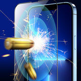 TD® iPhone13Pro max transparent HD anti-empreintes digitales protecteur d'écran en film trempé texture en métal nu bord amélioré