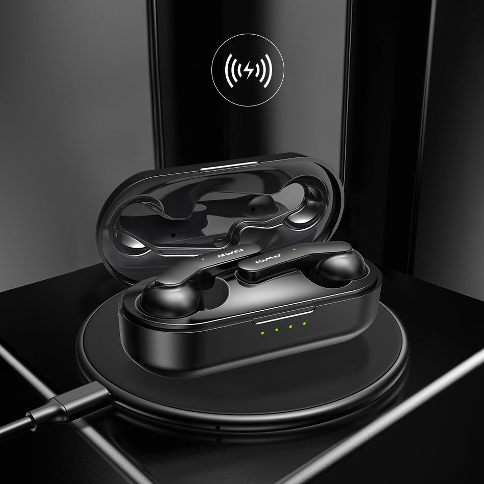 TD® Casque Bluetooth Réduction intelligente du bruit Casque de charge sans fil Bluetooth V5.1 Conception tactile Conception étanche