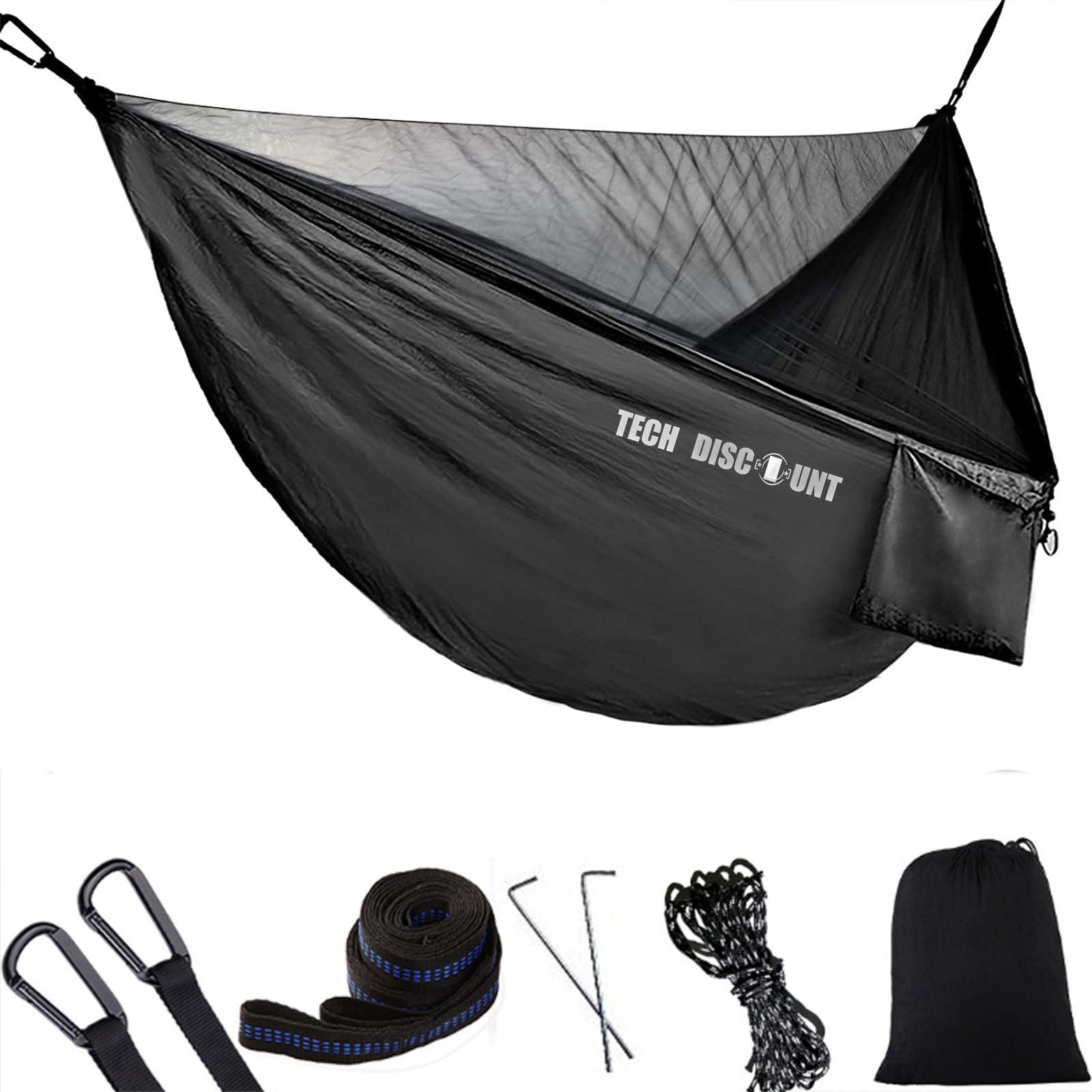 TD® Hamacs Hamacs d'extérieur Hamacs de camping Hamacs portables avec moustiquaires Hamacs de parachute en nylon