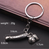 TD® Halloween cadeau homme porte clés mâle organes génitaux porte clés pour amoureux métal Sexy porte clés individ