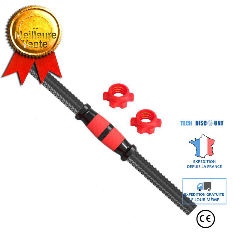 TD® Protection de l'environnement haltère poids bielle extension universelle haltère accessoires 35cm (envoyer écrou rouge