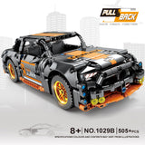 TD® Blocs de construction Dark Mustang Technology Pièces Assemblage de particules Pull Back Capacité Jouets d'entraînement