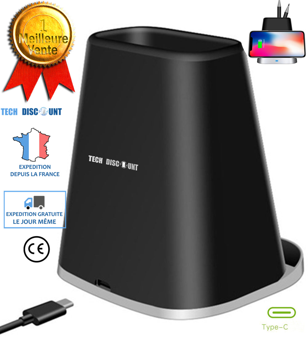 TD® chargeur a induction boite de rangement samsung iphone sans fil charge rapide support telephone portable smartphone Qi apple