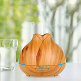TD® Huile essentielle lampe d'encens instrument d'encens froid grain de bois atomiseur ultrasons humidificateur d'arôme coloré diffu