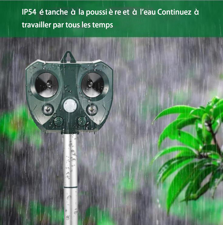 TD® Répulsif solaire anti-oiseaux Répulsif à ultrasons pour souris Répulsif anti-moustique Répulsif pour animaux