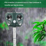 TD® Répulsif solaire anti-oiseaux Répulsif à ultrasons pour souris Répulsif anti-moustique Répulsif pour animaux