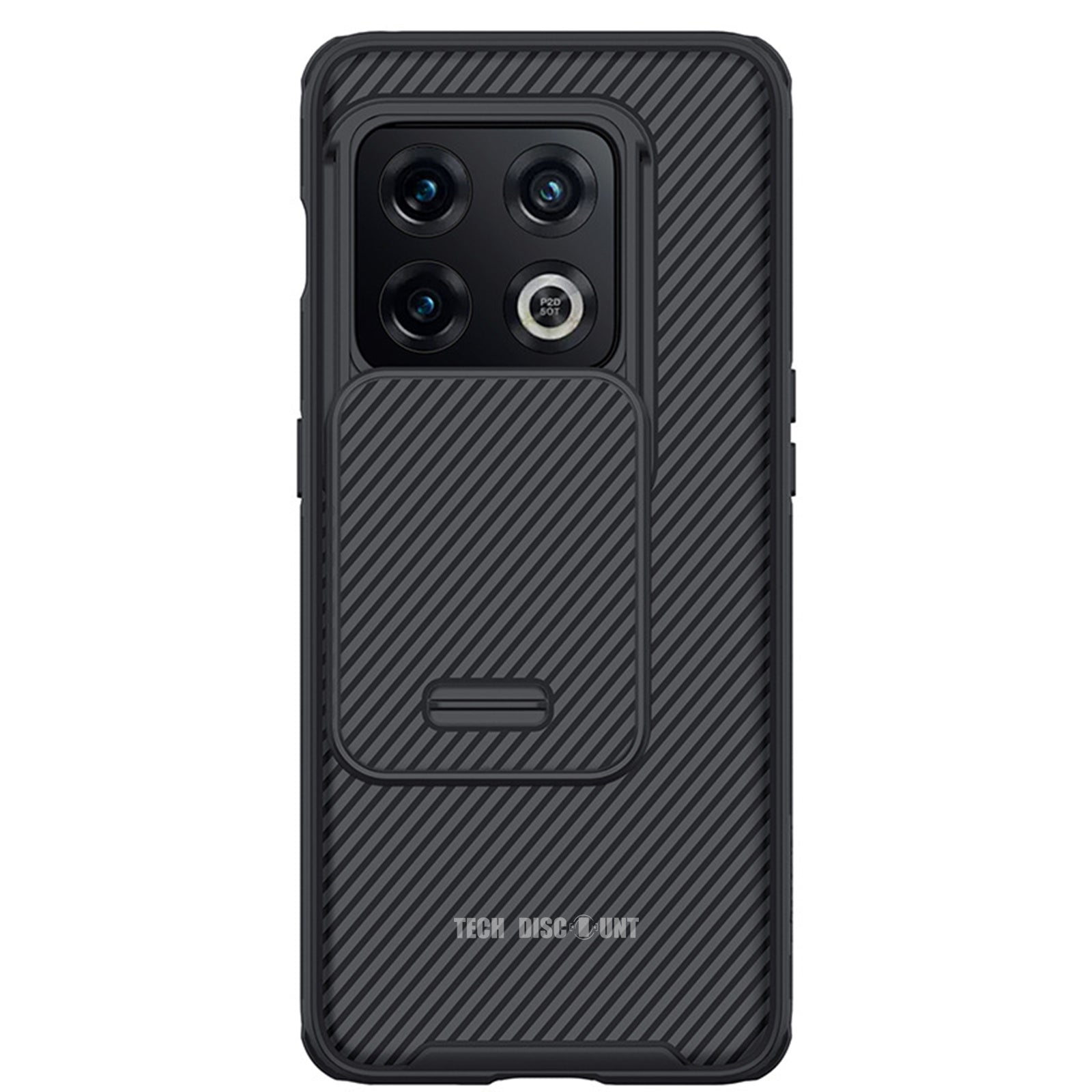 TD® Convient pour OnePlus 10Pro étui de téléphone portable lentille glisser noir miroir couverture arrière housse de protection