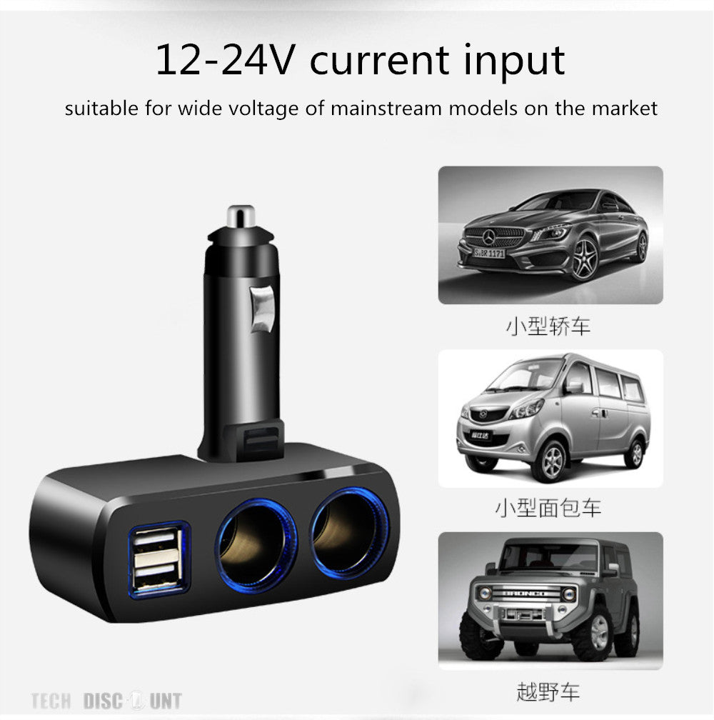 TD® chargeur voiture allume cigare usb rapide quick charge samsung iphone intelligent téléphone portable 2 ports de sockets double U