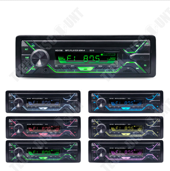 Autoradio Audio 1din Bluetooth Stéréo Lecteur MP3 Récepteur FM 60Wx4 12V  Prise En Charge De La Carte USB/TF Avec Télécommande Du 13,76 €