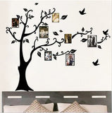 Arbre photo noir trois générations salon amovible TV canapé fond sticker mural peinture chambre