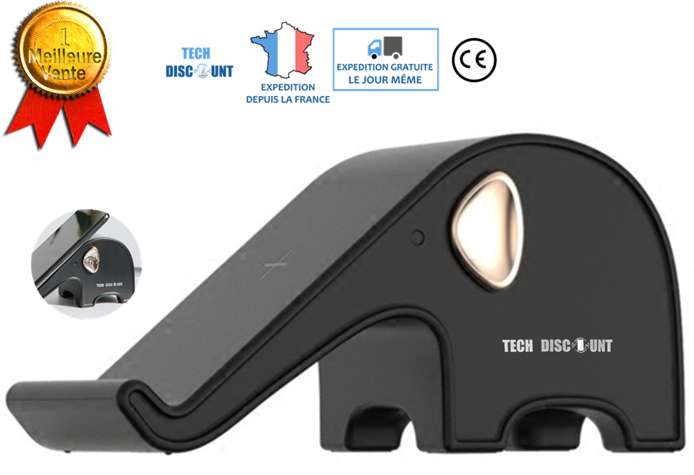 TD® chargeur a induction elephant iphone samsung sans fil support S8 X telephone portable smartphone Qi rapide universel original