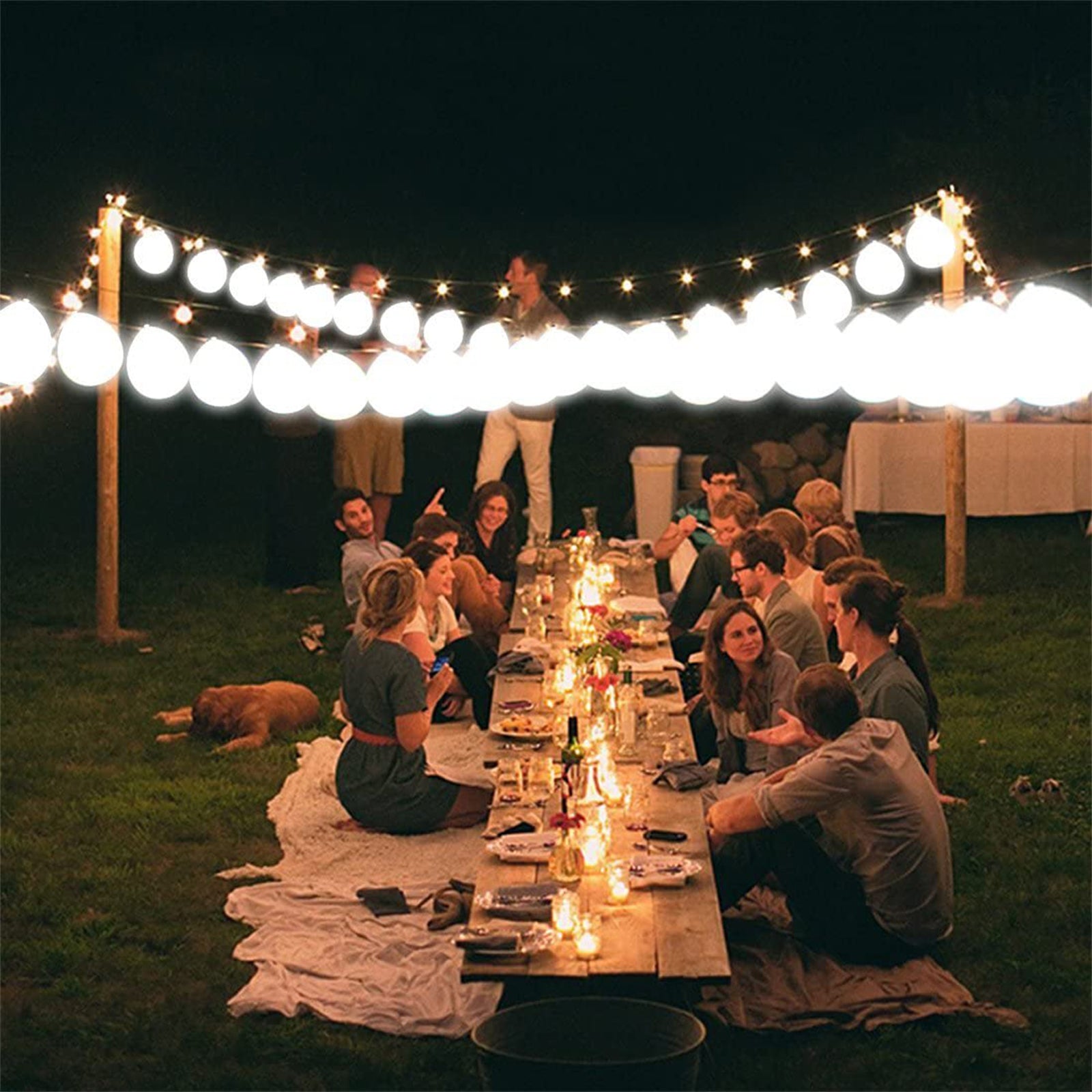 50 Ballons LED décoratifs multicolores