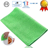 TD® Chiffon cuisine double-couche en fibres de bambou antiadhésif pour le nettoyage couleur vert absorption propreté vaisselles torc