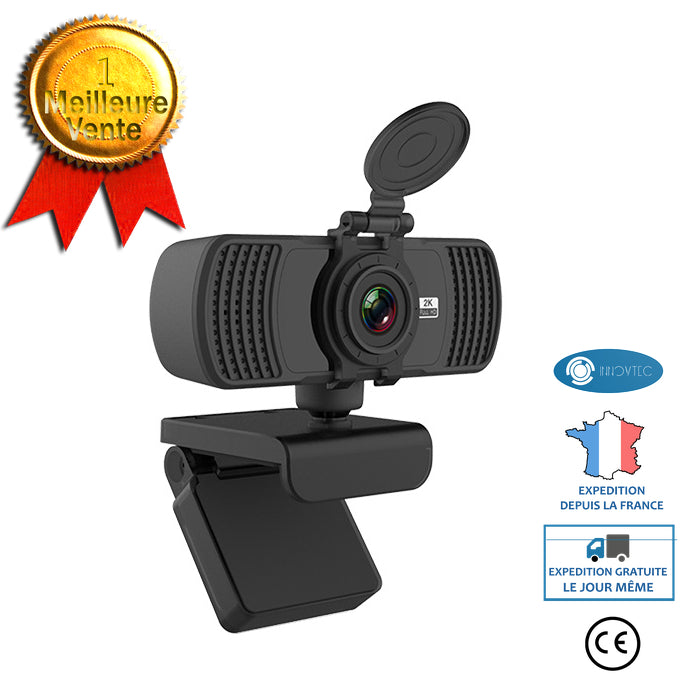 INN® Caméra d'ordinateur USB HD 2K Caméra en direct Caméra de vidéoconférence Web de classe en ligne