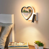 Applique murale en forme de coeur LED Style nordique Simplicité moderne Toile de fond TV Tête de lit de chambre Mur d'escalie