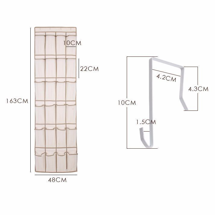 24 porte de grille arrière rangement pour chaussures sac suspendu chaussure non tissée murale transparente voyage susp