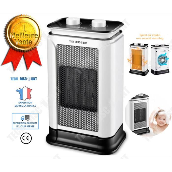 INN® TD® Chauffage d'appoint soufflant électrique salle de bain sortie d'air salon chambre chaleur économique  appareil automatique