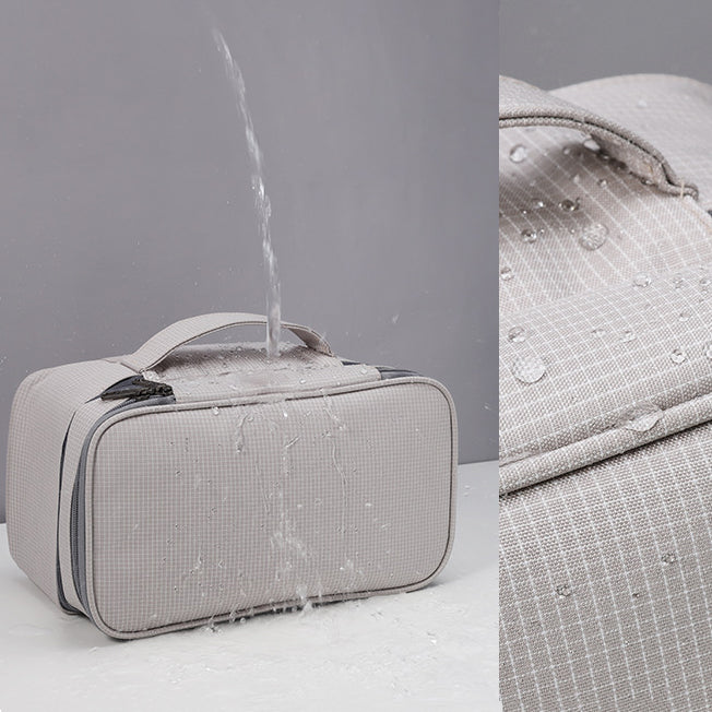 Sac de rangement, soutien-gorge, sous-vêtements, articles de toilette, multifonction, double couche, imperméable, grande capa