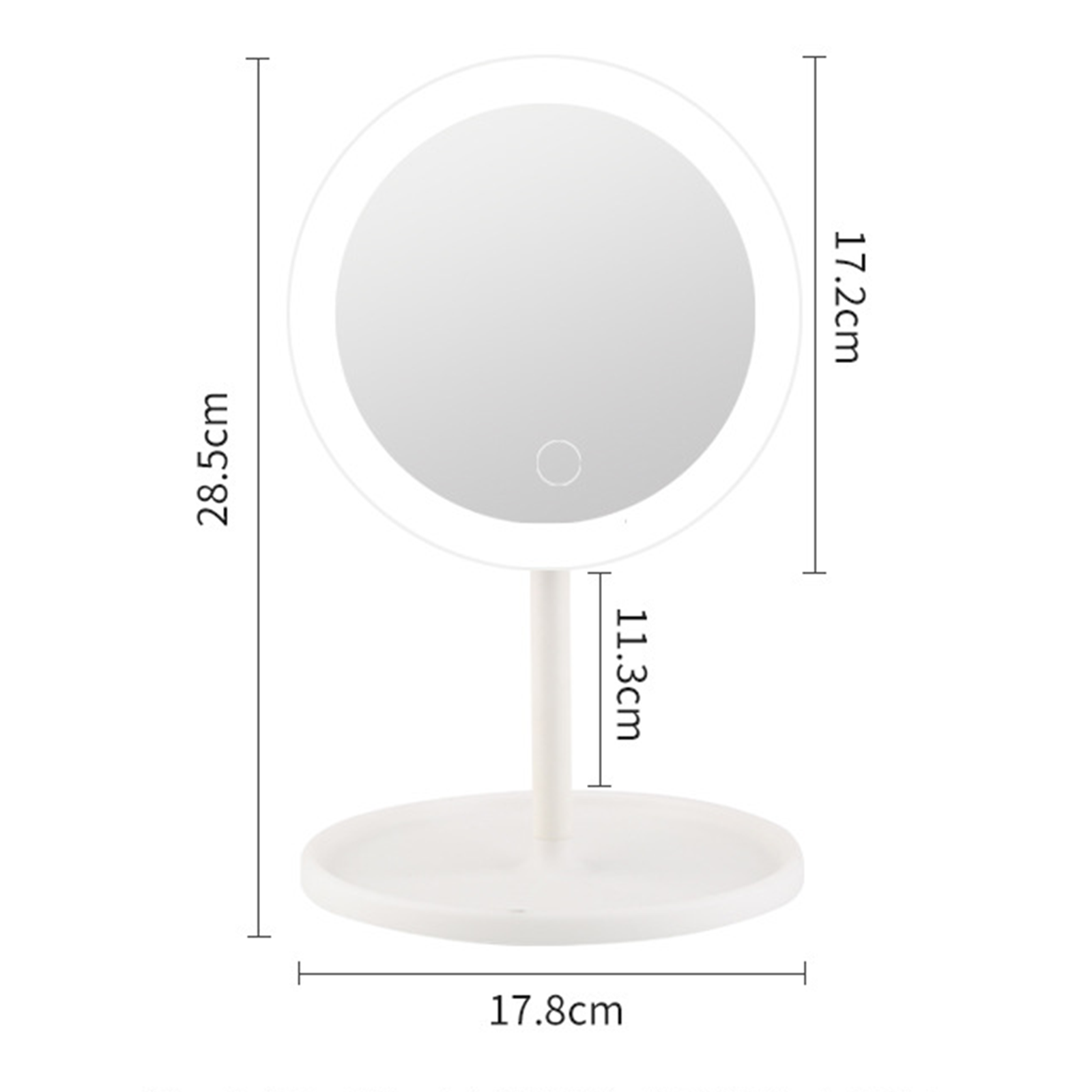 TD® Miroir de maquillage pliant de bureau de miroir de maquillage européen de lumière de LED avec la lumière de remplissage de lumiè