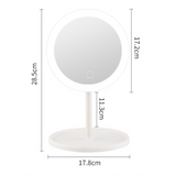 TD® Miroir de maquillage pliant de bureau de miroir de maquillage européen de lumière de LED avec la lumière de remplissage de lumiè
