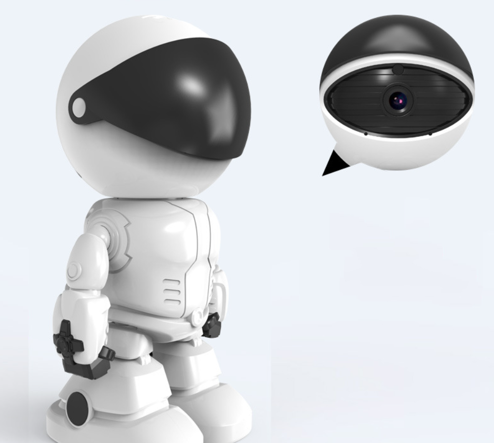 INN® Accueil Caméra panoramique HD WiFi à 360 degrés Moniteur sans fil intérieur et extérieur Robot à distance pour téléphone portab