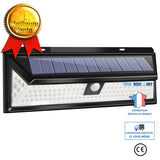 TD® 118 LED Lampe Solaire Extérieur Etanche IP65 Lumière Solaire avec Télécommande et Détecteur de Mouvement pour Jardin Cour Gar