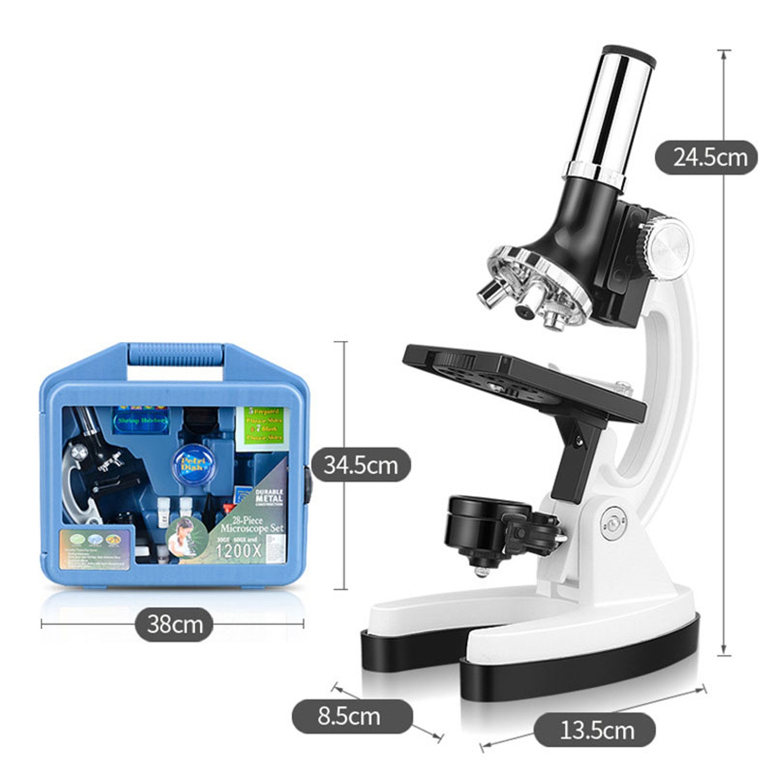 TD® 1200 fois microscope pour enfants, lycée, collégiens, expérience scientifique majeure, enseignement de la biologie