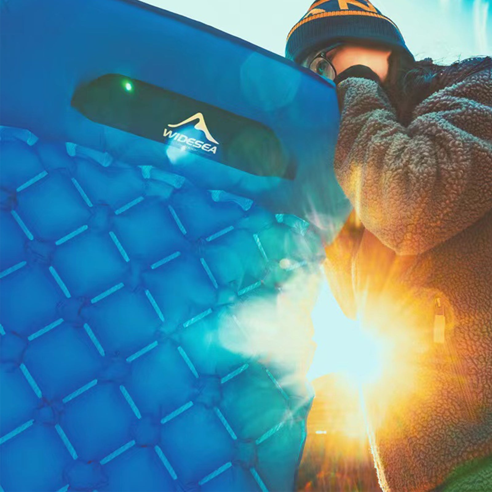 TD® Tapis gonflable de camping étanche à l'humidité tapis de sol de tente ultra-léger portable tapis de camping gonflable rapide