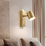 Applique tout en bronze LED Pas de câblage Simplicité moderne Tête de lit de chambre Charge personnalisée Applique de lecture